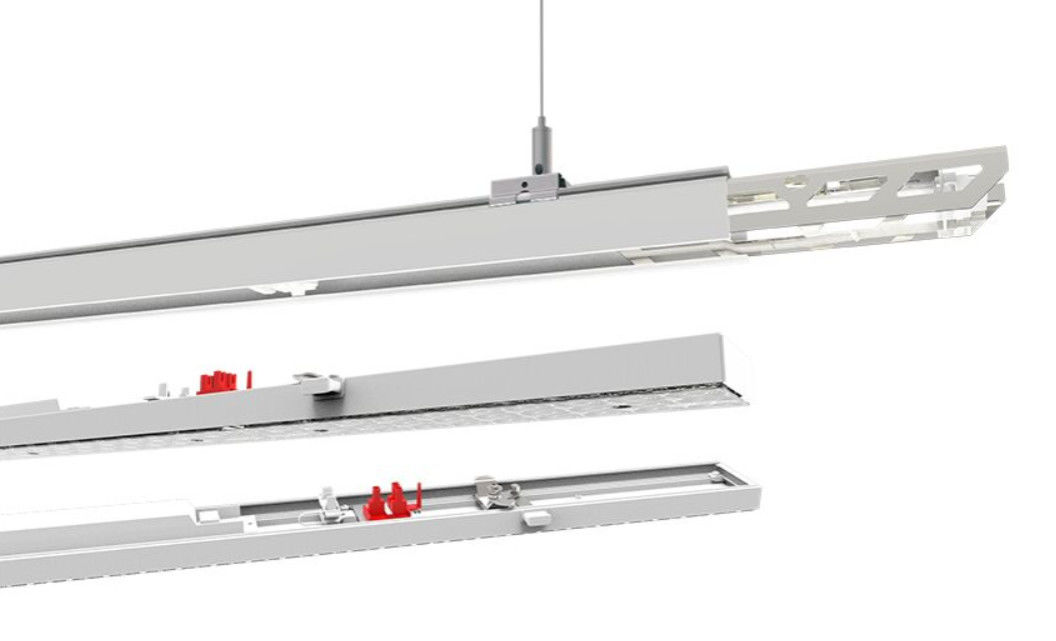 Aluminum PMMA Indoor Led Linear Lighting 0-10V Easy Ceiling Installation